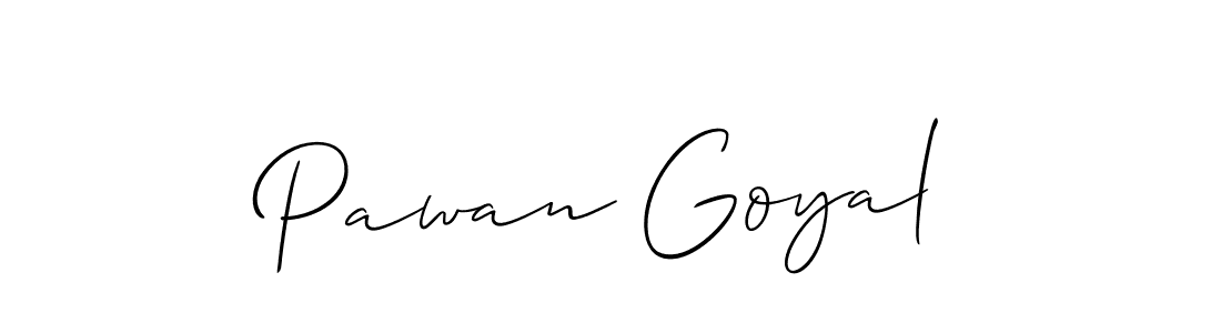 Also we have Pawan Goyal name is the best signature style. Create professional handwritten signature collection using Allison_Script autograph style. Pawan Goyal signature style 2 images and pictures png