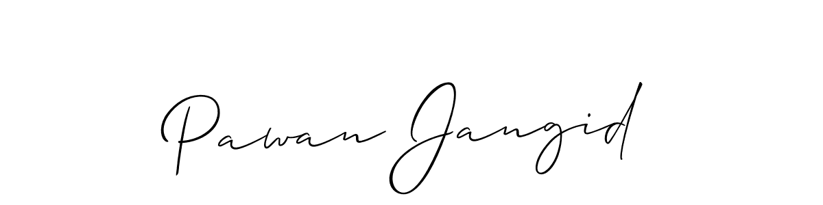 Use a signature maker to create a handwritten signature online. With this signature software, you can design (Allison_Script) your own signature for name Pawan Jangid. Pawan Jangid signature style 2 images and pictures png