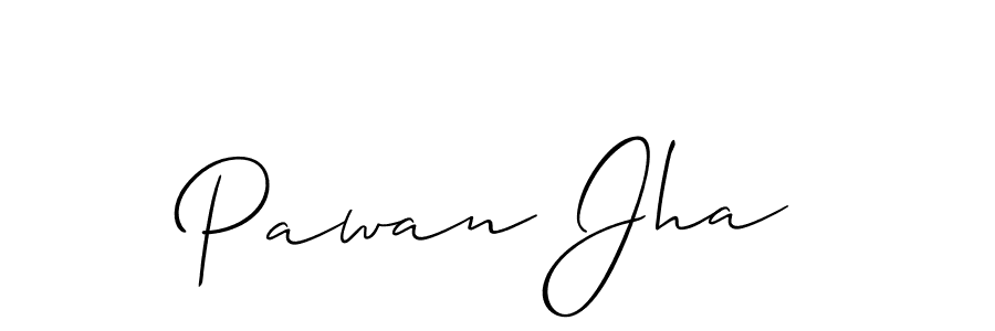 Design your own signature with our free online signature maker. With this signature software, you can create a handwritten (Allison_Script) signature for name Pawan Jha. Pawan Jha signature style 2 images and pictures png
