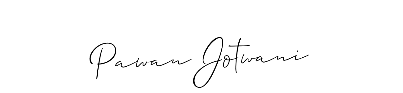 How to make Pawan Jotwani name signature. Use Allison_Script style for creating short signs online. This is the latest handwritten sign. Pawan Jotwani signature style 2 images and pictures png