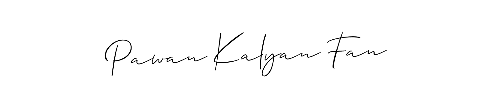 Use a signature maker to create a handwritten signature online. With this signature software, you can design (Allison_Script) your own signature for name Pawan Kalyan Fan. Pawan Kalyan Fan signature style 2 images and pictures png