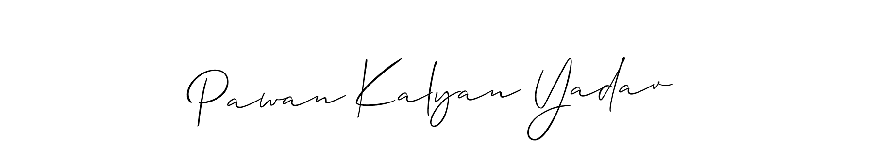 Allison_Script is a professional signature style that is perfect for those who want to add a touch of class to their signature. It is also a great choice for those who want to make their signature more unique. Get Pawan Kalyan Yadav name to fancy signature for free. Pawan Kalyan Yadav signature style 2 images and pictures png