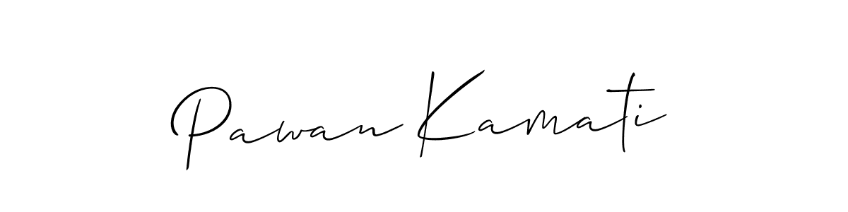 Use a signature maker to create a handwritten signature online. With this signature software, you can design (Allison_Script) your own signature for name Pawan Kamati. Pawan Kamati signature style 2 images and pictures png