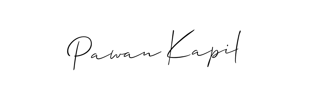 Design your own signature with our free online signature maker. With this signature software, you can create a handwritten (Allison_Script) signature for name Pawan Kapil. Pawan Kapil signature style 2 images and pictures png