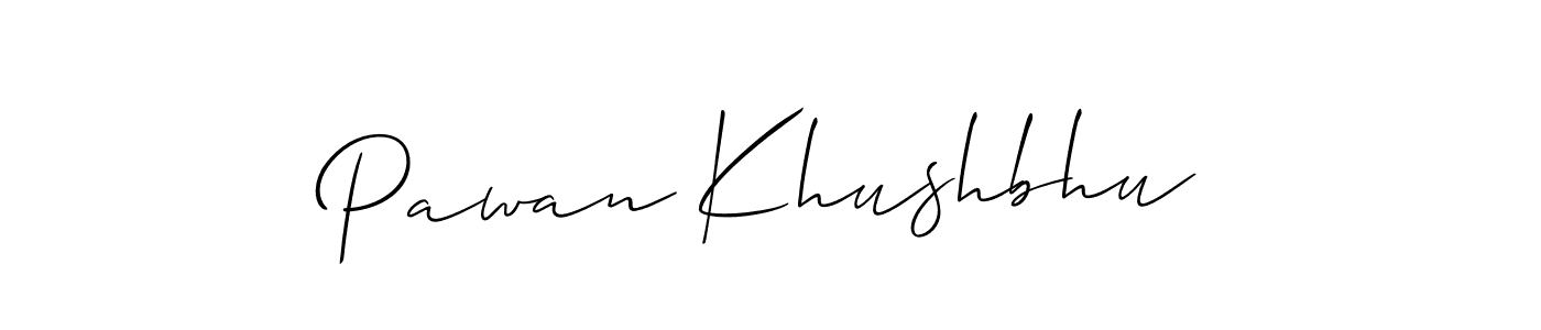 Use a signature maker to create a handwritten signature online. With this signature software, you can design (Allison_Script) your own signature for name Pawan Khushbhu. Pawan Khushbhu signature style 2 images and pictures png