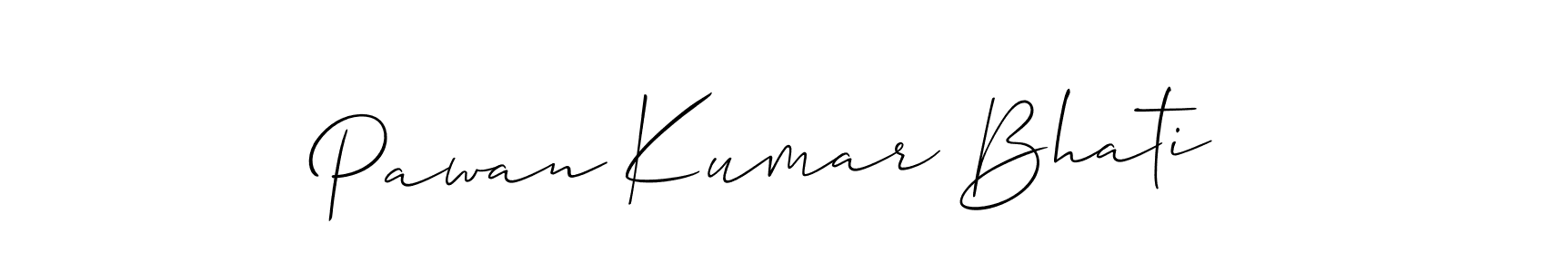 How to make Pawan Kumar Bhati signature? Allison_Script is a professional autograph style. Create handwritten signature for Pawan Kumar Bhati name. Pawan Kumar Bhati signature style 2 images and pictures png