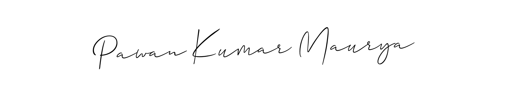 Use a signature maker to create a handwritten signature online. With this signature software, you can design (Allison_Script) your own signature for name Pawan Kumar Maurya. Pawan Kumar Maurya signature style 2 images and pictures png