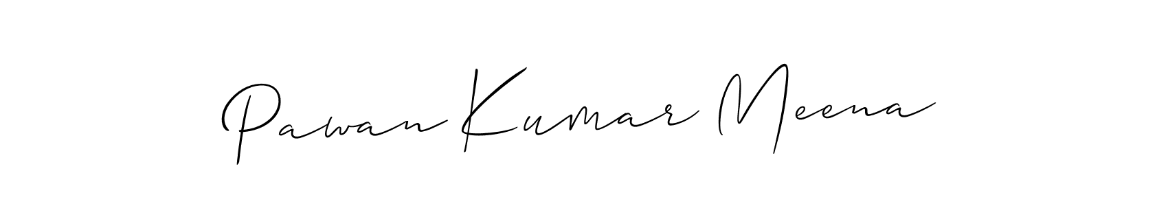 Make a beautiful signature design for name Pawan Kumar Meena. With this signature (Allison_Script) style, you can create a handwritten signature for free. Pawan Kumar Meena signature style 2 images and pictures png