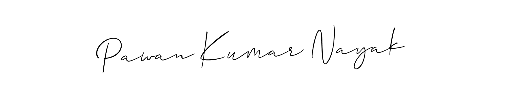 Use a signature maker to create a handwritten signature online. With this signature software, you can design (Allison_Script) your own signature for name Pawan Kumar Nayak. Pawan Kumar Nayak signature style 2 images and pictures png