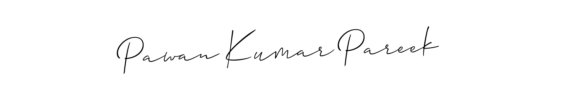 Use a signature maker to create a handwritten signature online. With this signature software, you can design (Allison_Script) your own signature for name Pawan Kumar Pareek. Pawan Kumar Pareek signature style 2 images and pictures png