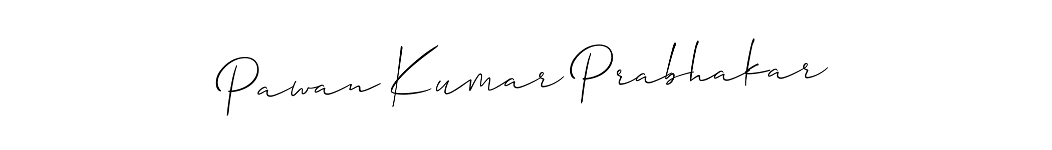 Use a signature maker to create a handwritten signature online. With this signature software, you can design (Allison_Script) your own signature for name Pawan Kumar Prabhakar. Pawan Kumar Prabhakar signature style 2 images and pictures png