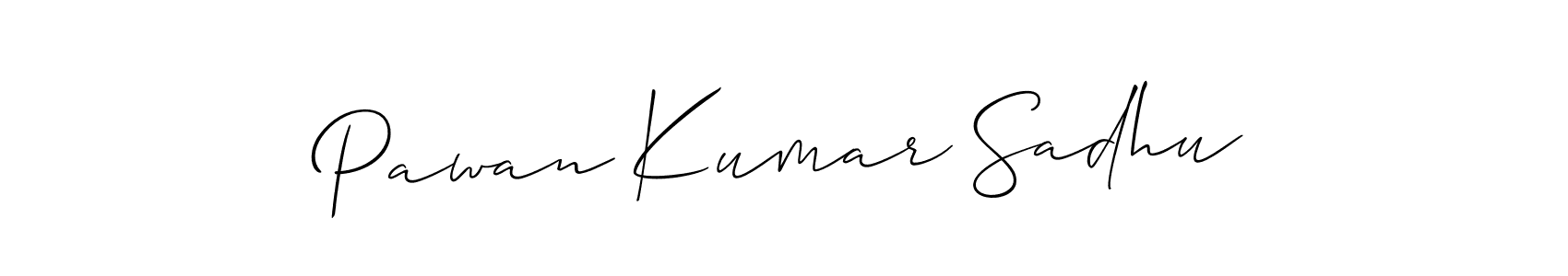 Also we have Pawan Kumar Sadhu name is the best signature style. Create professional handwritten signature collection using Allison_Script autograph style. Pawan Kumar Sadhu signature style 2 images and pictures png