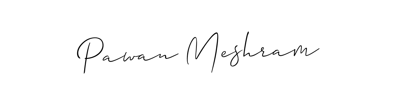 Create a beautiful signature design for name Pawan Meshram. With this signature (Allison_Script) fonts, you can make a handwritten signature for free. Pawan Meshram signature style 2 images and pictures png