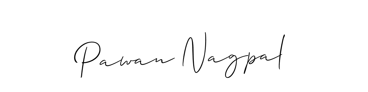 Use a signature maker to create a handwritten signature online. With this signature software, you can design (Allison_Script) your own signature for name Pawan Nagpal. Pawan Nagpal signature style 2 images and pictures png