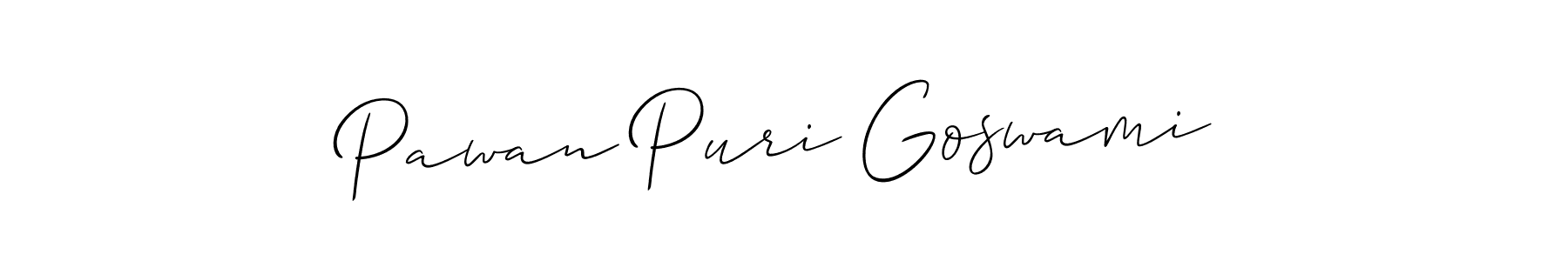 Make a short Pawan Puri Goswami signature style. Manage your documents anywhere anytime using Allison_Script. Create and add eSignatures, submit forms, share and send files easily. Pawan Puri Goswami signature style 2 images and pictures png