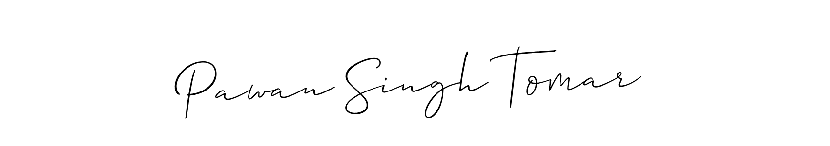 Create a beautiful signature design for name Pawan Singh Tomar. With this signature (Allison_Script) fonts, you can make a handwritten signature for free. Pawan Singh Tomar signature style 2 images and pictures png