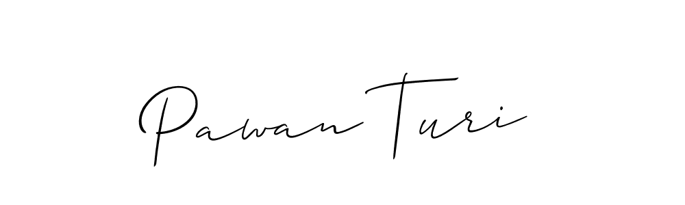 Make a beautiful signature design for name Pawan Turi. With this signature (Allison_Script) style, you can create a handwritten signature for free. Pawan Turi signature style 2 images and pictures png