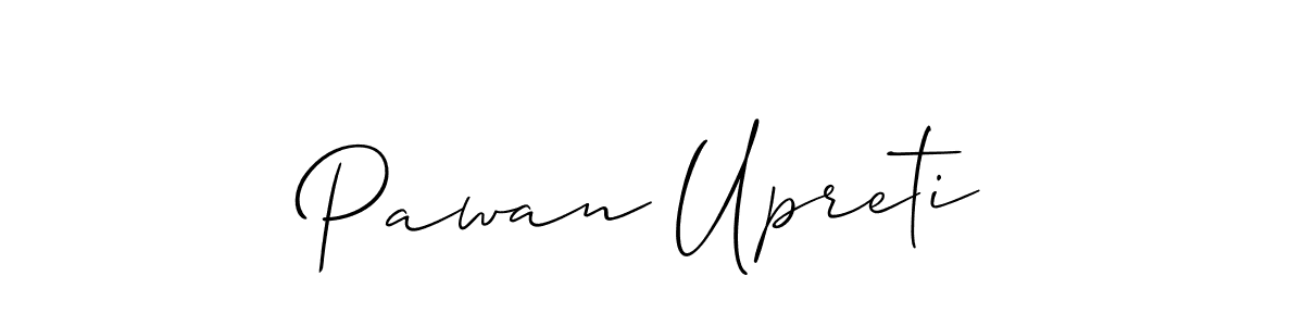 How to make Pawan Upreti signature? Allison_Script is a professional autograph style. Create handwritten signature for Pawan Upreti name. Pawan Upreti signature style 2 images and pictures png
