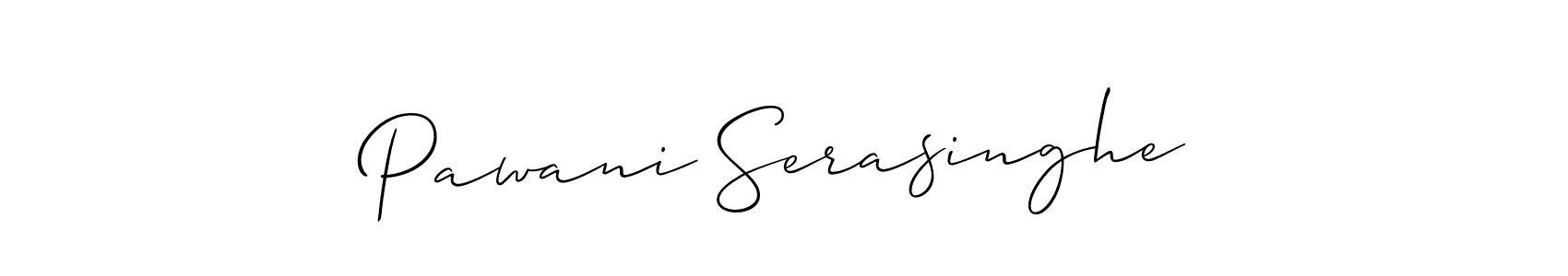 How to make Pawani Serasinghe name signature. Use Allison_Script style for creating short signs online. This is the latest handwritten sign. Pawani Serasinghe signature style 2 images and pictures png