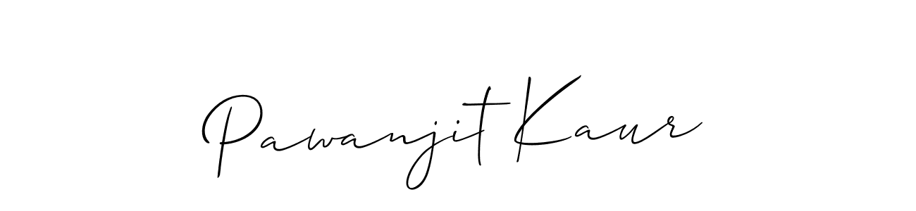 You should practise on your own different ways (Allison_Script) to write your name (Pawanjit Kaur) in signature. don't let someone else do it for you. Pawanjit Kaur signature style 2 images and pictures png