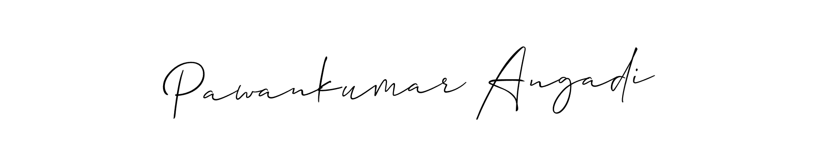 Also You can easily find your signature by using the search form. We will create Pawankumar Angadi name handwritten signature images for you free of cost using Allison_Script sign style. Pawankumar Angadi signature style 2 images and pictures png