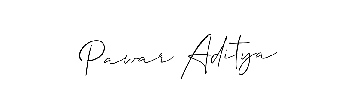 Similarly Allison_Script is the best handwritten signature design. Signature creator online .You can use it as an online autograph creator for name Pawar Aditya. Pawar Aditya signature style 2 images and pictures png