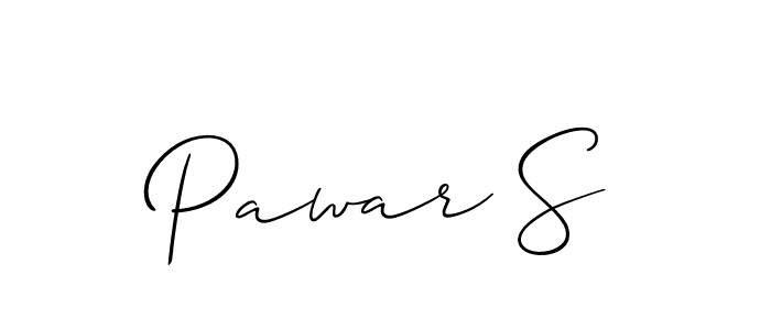 How to Draw Pawar S signature style? Allison_Script is a latest design signature styles for name Pawar S. Pawar S signature style 2 images and pictures png