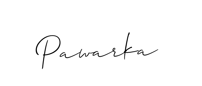 Design your own signature with our free online signature maker. With this signature software, you can create a handwritten (Allison_Script) signature for name Pawarka. Pawarka signature style 2 images and pictures png