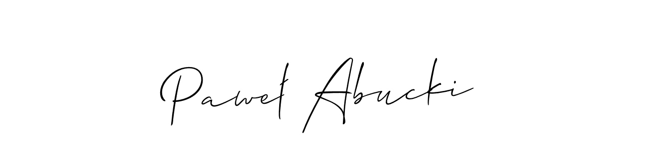 Design your own signature with our free online signature maker. With this signature software, you can create a handwritten (Allison_Script) signature for name Paweł Abucki. Paweł Abucki signature style 2 images and pictures png