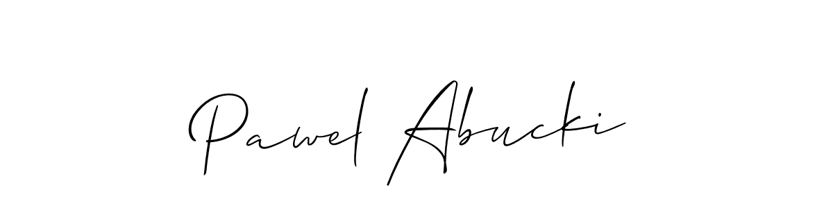 Also we have Pawel Abucki name is the best signature style. Create professional handwritten signature collection using Allison_Script autograph style. Pawel Abucki signature style 2 images and pictures png