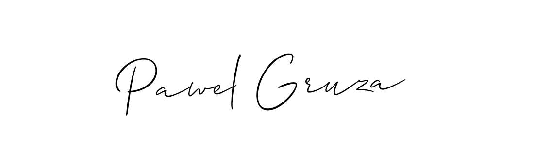 You should practise on your own different ways (Allison_Script) to write your name (Pawel Gruza) in signature. don't let someone else do it for you. Pawel Gruza signature style 2 images and pictures png