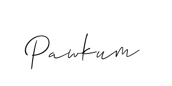 Design your own signature with our free online signature maker. With this signature software, you can create a handwritten (Allison_Script) signature for name Pawkum. Pawkum signature style 2 images and pictures png