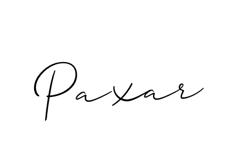 Design your own signature with our free online signature maker. With this signature software, you can create a handwritten (Allison_Script) signature for name Paxar. Paxar signature style 2 images and pictures png