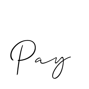 Design your own signature with our free online signature maker. With this signature software, you can create a handwritten (Allison_Script) signature for name Pay. Pay signature style 2 images and pictures png