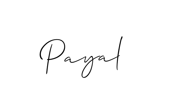 How to make Payal  name signature. Use Allison_Script style for creating short signs online. This is the latest handwritten sign. Payal  signature style 2 images and pictures png