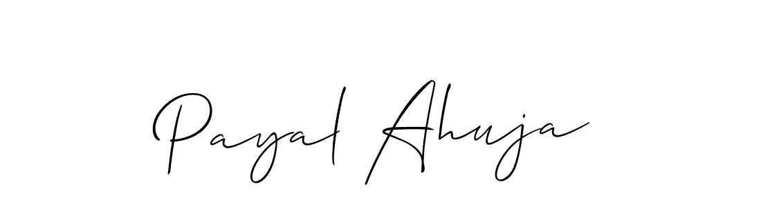 Also we have Payal Ahuja name is the best signature style. Create professional handwritten signature collection using Allison_Script autograph style. Payal Ahuja signature style 2 images and pictures png