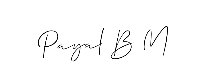 if you are searching for the best signature style for your name Payal B M. so please give up your signature search. here we have designed multiple signature styles  using Allison_Script. Payal B M signature style 2 images and pictures png