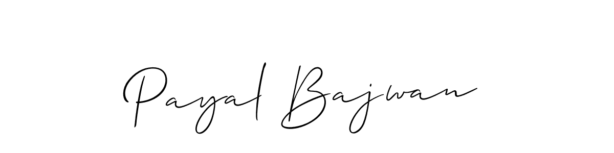 Also You can easily find your signature by using the search form. We will create Payal Bajwan name handwritten signature images for you free of cost using Allison_Script sign style. Payal Bajwan signature style 2 images and pictures png