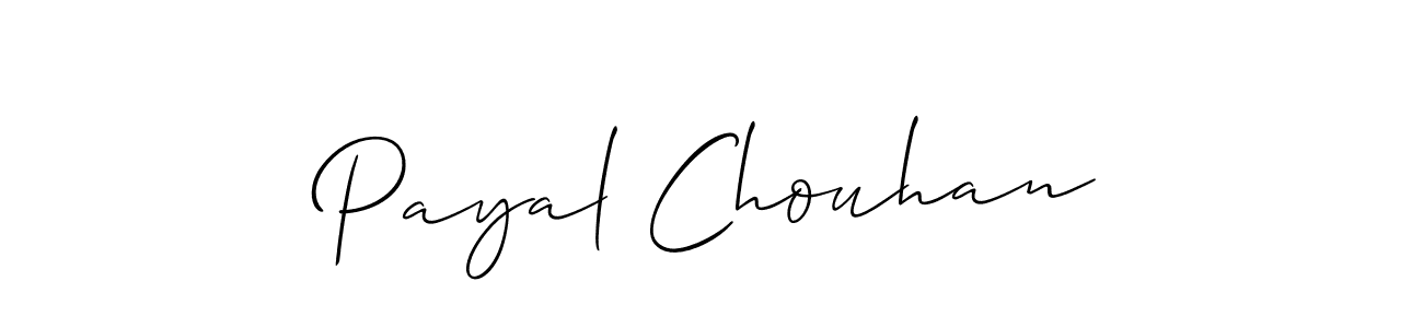 Create a beautiful signature design for name Payal Chouhan. With this signature (Allison_Script) fonts, you can make a handwritten signature for free. Payal Chouhan signature style 2 images and pictures png