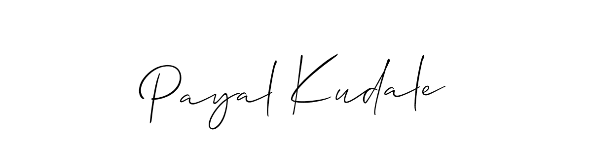 Use a signature maker to create a handwritten signature online. With this signature software, you can design (Allison_Script) your own signature for name Payal Kudale. Payal Kudale signature style 2 images and pictures png