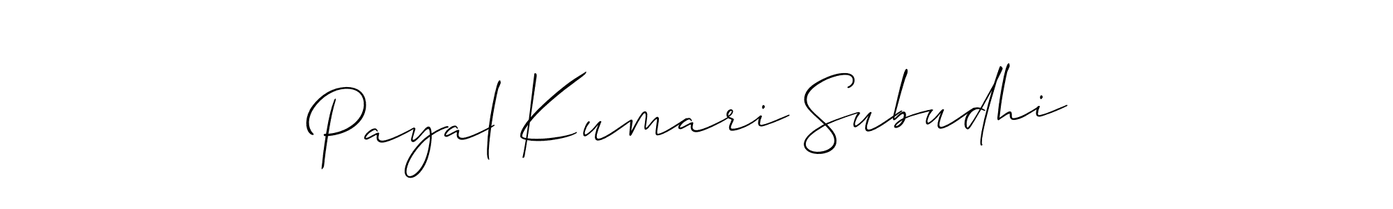 Make a beautiful signature design for name Payal Kumari Subudhi. Use this online signature maker to create a handwritten signature for free. Payal Kumari Subudhi signature style 2 images and pictures png