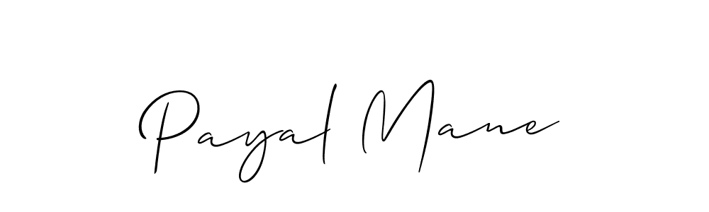How to make Payal Mane signature? Allison_Script is a professional autograph style. Create handwritten signature for Payal Mane name. Payal Mane signature style 2 images and pictures png