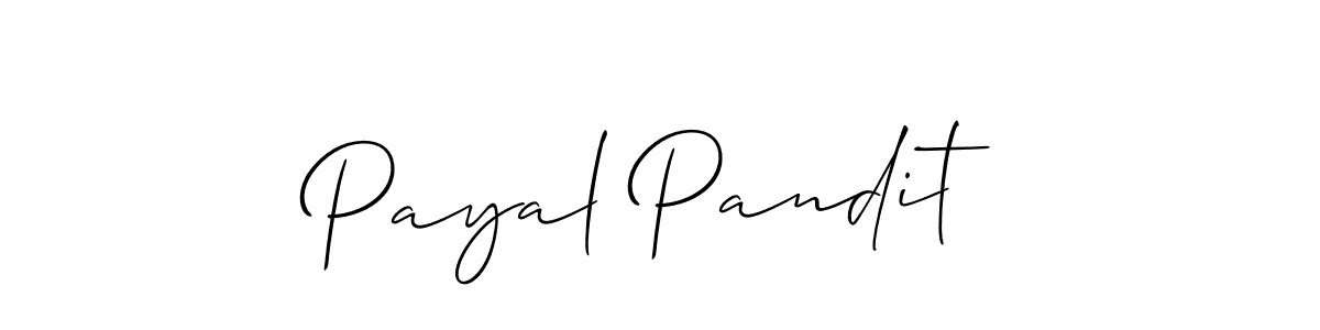 Also we have Payal Pandit name is the best signature style. Create professional handwritten signature collection using Allison_Script autograph style. Payal Pandit signature style 2 images and pictures png