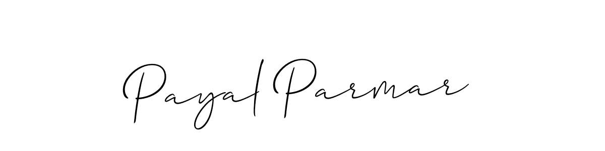 The best way (Allison_Script) to make a short signature is to pick only two or three words in your name. The name Payal Parmar include a total of six letters. For converting this name. Payal Parmar signature style 2 images and pictures png