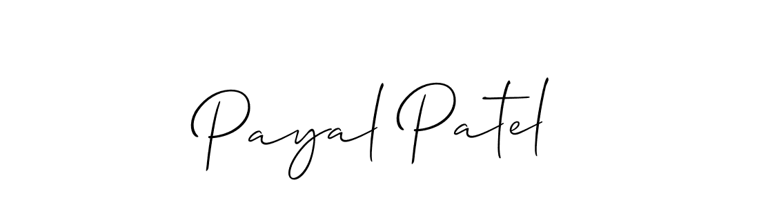 Also we have Payal Patel name is the best signature style. Create professional handwritten signature collection using Allison_Script autograph style. Payal Patel signature style 2 images and pictures png