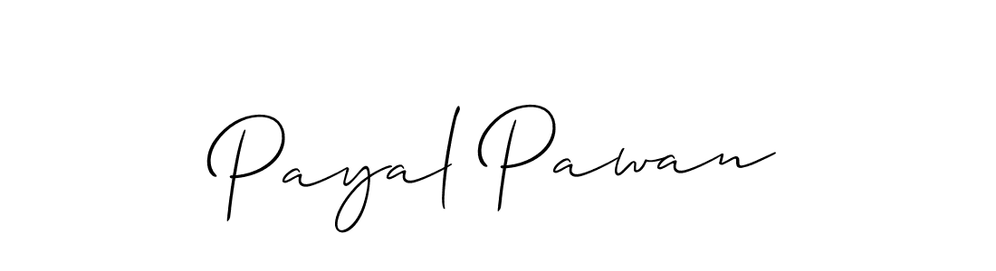 Payal Pawan stylish signature style. Best Handwritten Sign (Allison_Script) for my name. Handwritten Signature Collection Ideas for my name Payal Pawan. Payal Pawan signature style 2 images and pictures png