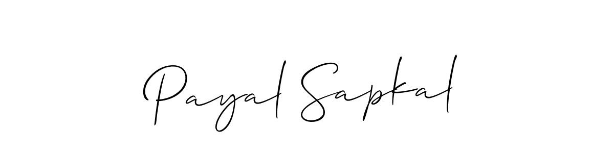 Also You can easily find your signature by using the search form. We will create Payal Sapkal name handwritten signature images for you free of cost using Allison_Script sign style. Payal Sapkal signature style 2 images and pictures png