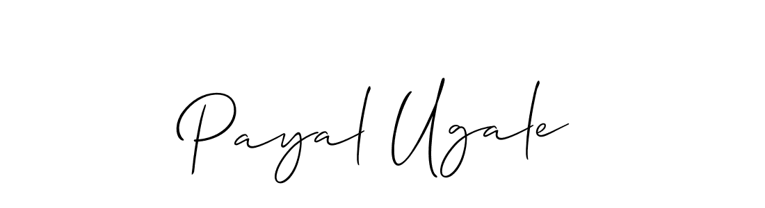 How to make Payal Ugale signature? Allison_Script is a professional autograph style. Create handwritten signature for Payal Ugale name. Payal Ugale signature style 2 images and pictures png