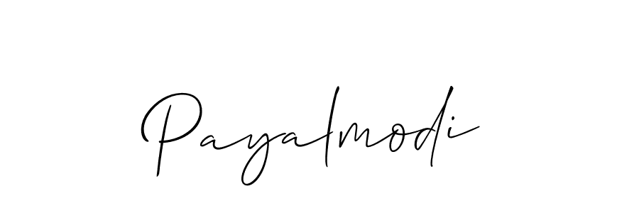 Design your own signature with our free online signature maker. With this signature software, you can create a handwritten (Allison_Script) signature for name Payalmodi. Payalmodi signature style 2 images and pictures png