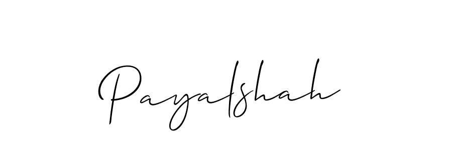 The best way (Allison_Script) to make a short signature is to pick only two or three words in your name. The name Payalshah include a total of six letters. For converting this name. Payalshah signature style 2 images and pictures png